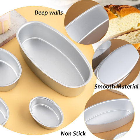 Seuqhck molde oval aluminio, ideal para tartas de queso y postres.