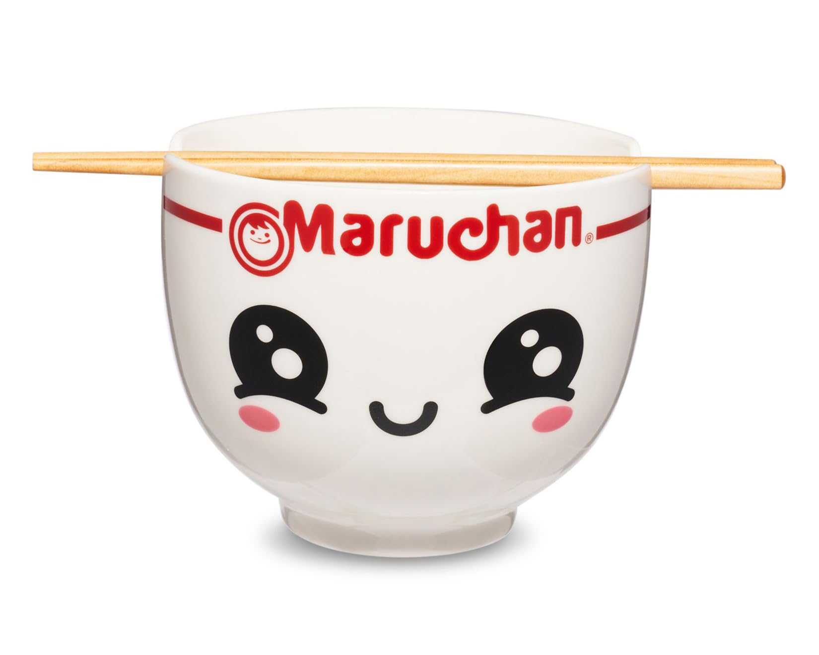 Seven Times Six Maruchan Tazón ramen con cara feliz, ideal para comer ramen con estilo.
