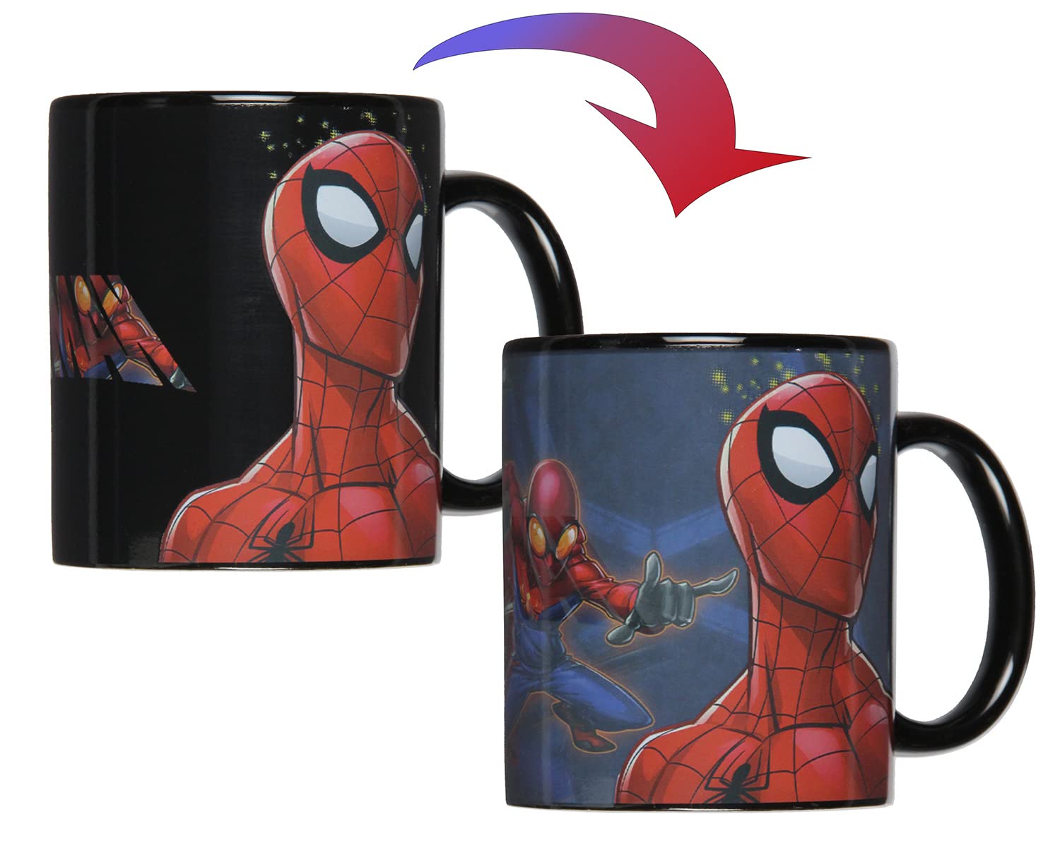 Taza para té o café Seven Times Six Marvel Spiderman, uso diario en casa o oficina.