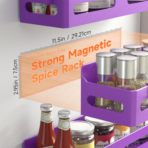 Sevenblue estante magnético con ganchos para cocina y baño, almacenamiento práctico.