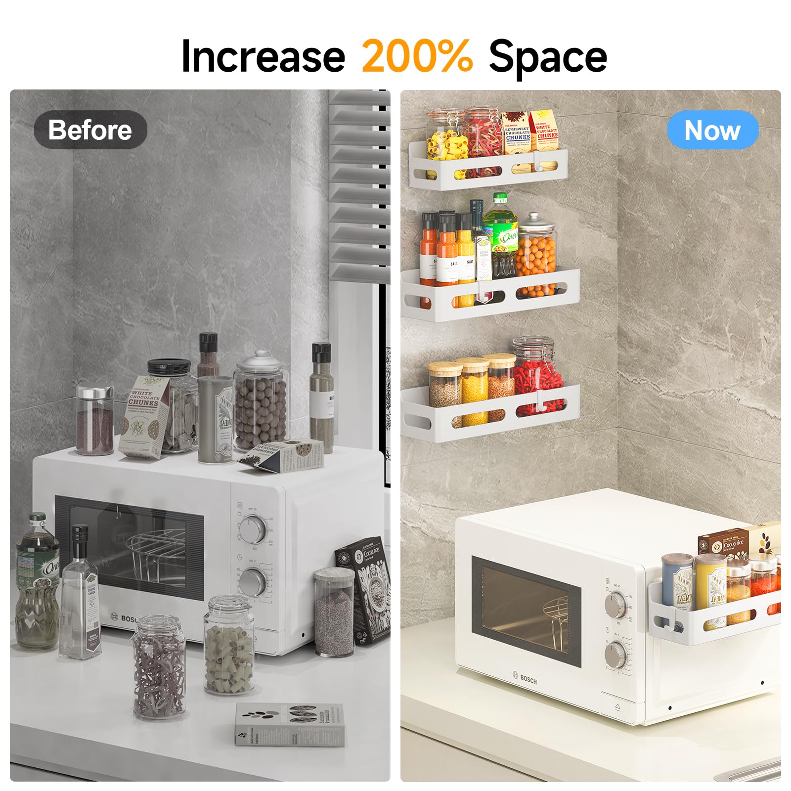 Sevenblue estante-magnetico-para-frigorifico maximiza el espacio del refrigerador.