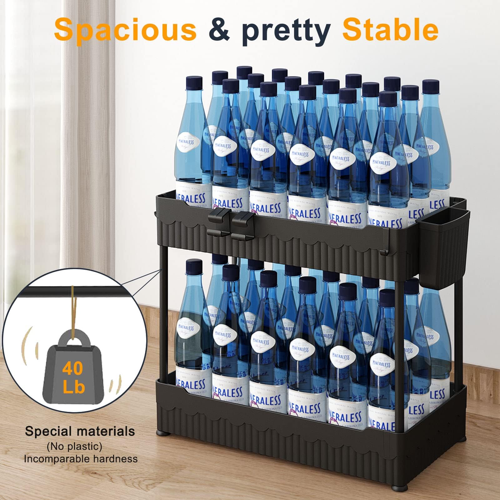 Sevenblue ganchos y tazas colgantes, almacenamiento flexible.