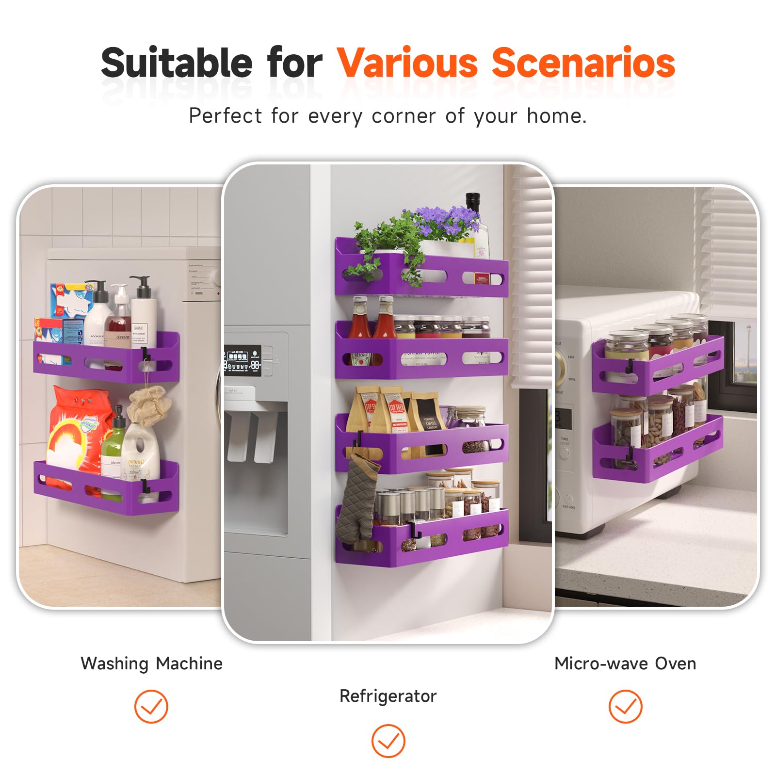 Sevenblue estante magnético para optimizar espacio en la cocina y encimera.