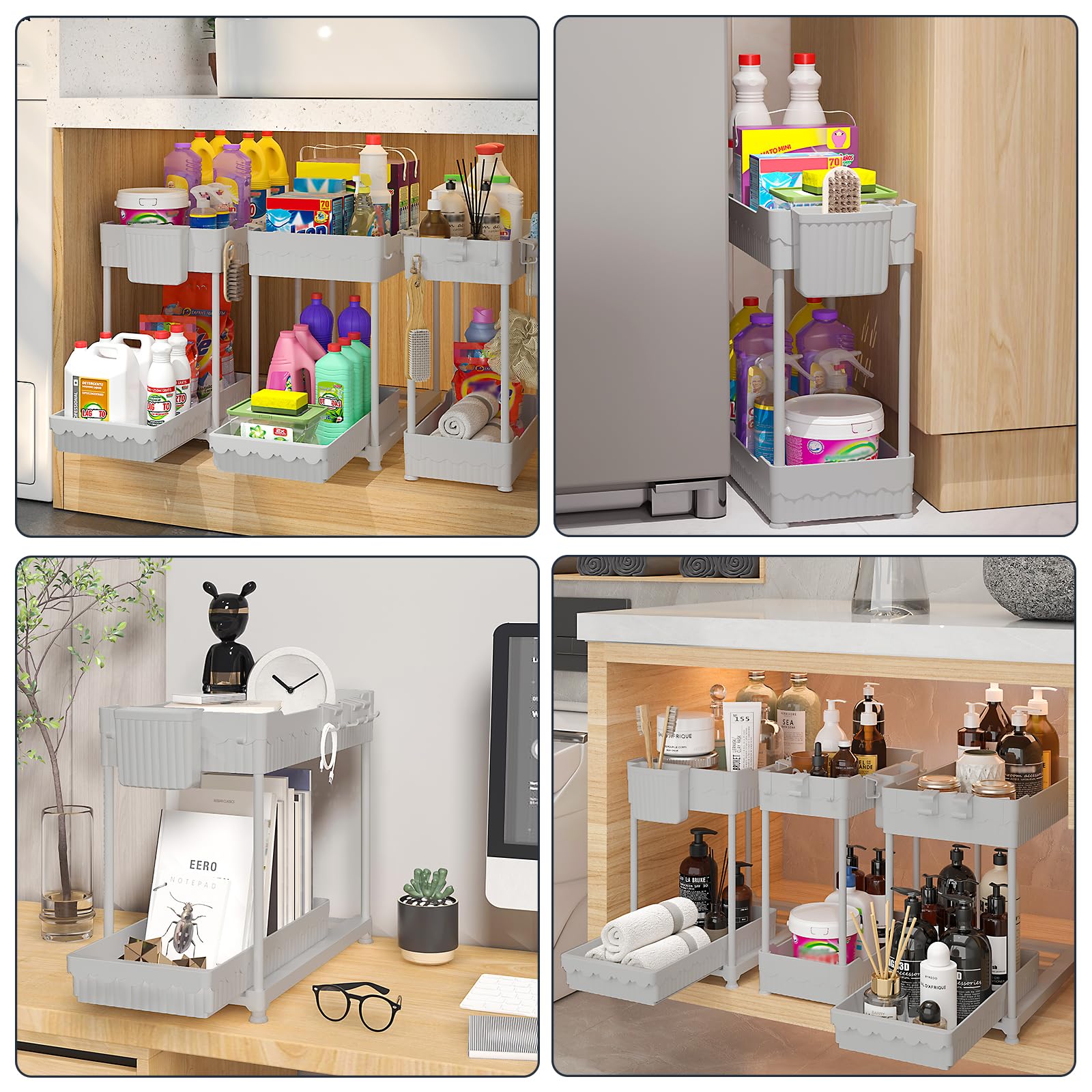 Sevenblue organizador versátil para cocina, baño y lavandería.