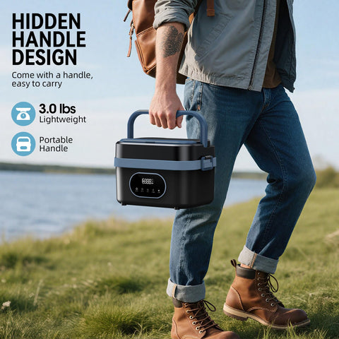 SEVENMEET contenedor removible de 1,5 L en acero inoxidable y utensilios