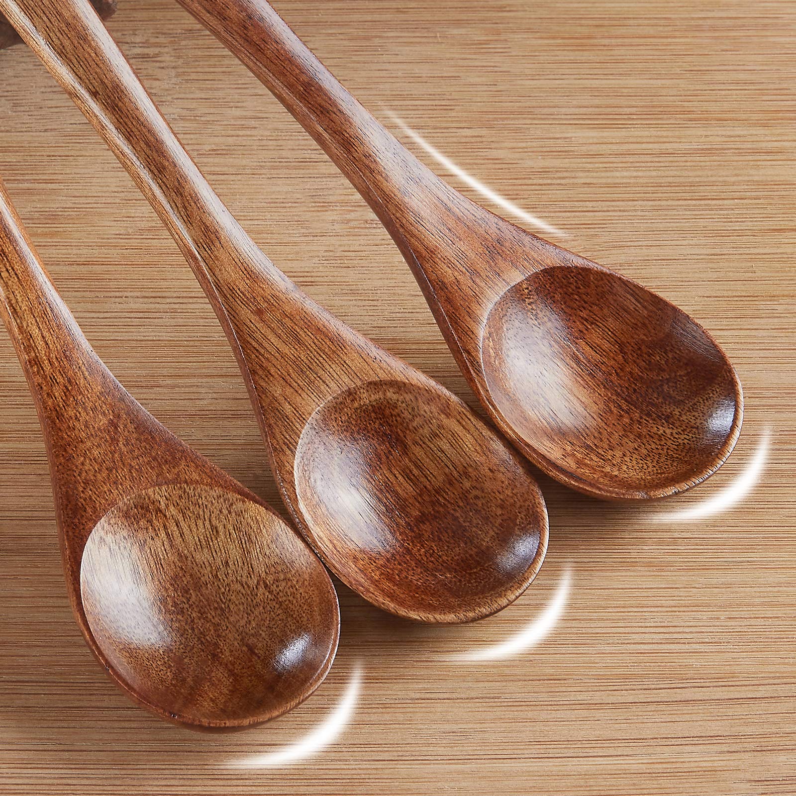 Sevensun cuchara de madera para condimentos, café, miel y salsas.