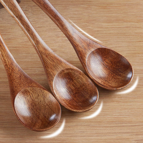 Sevensun cuchara de madera para condimentos, café, miel y salsas.