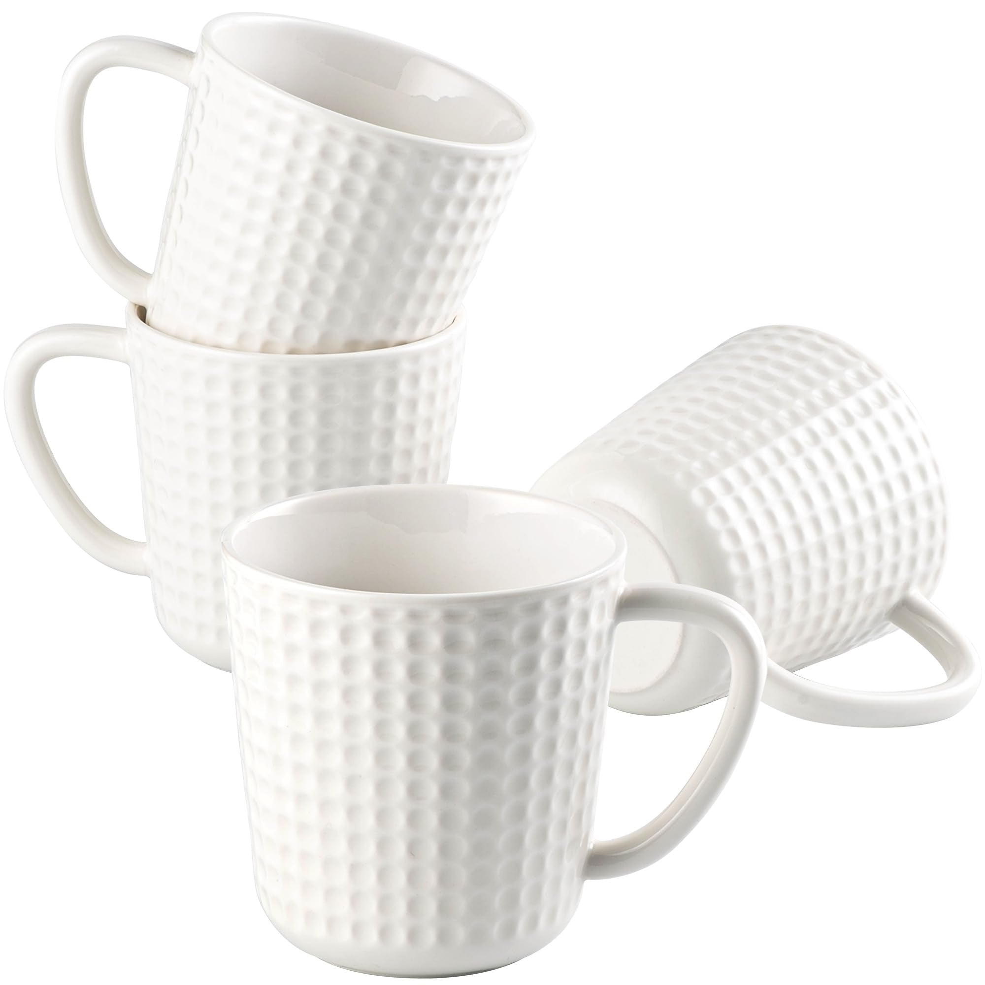 Tazas Seworlan con textura cuadriculada para café matutino