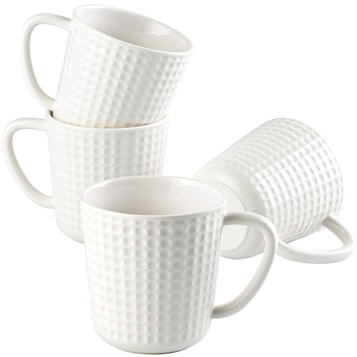 Tazas Seworlan con textura cuadriculada para café matutino