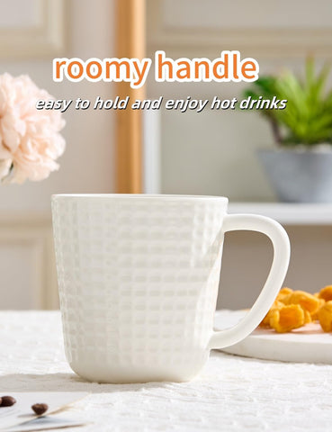 Tazas Seworlan blancas de 15 oz para uso diario