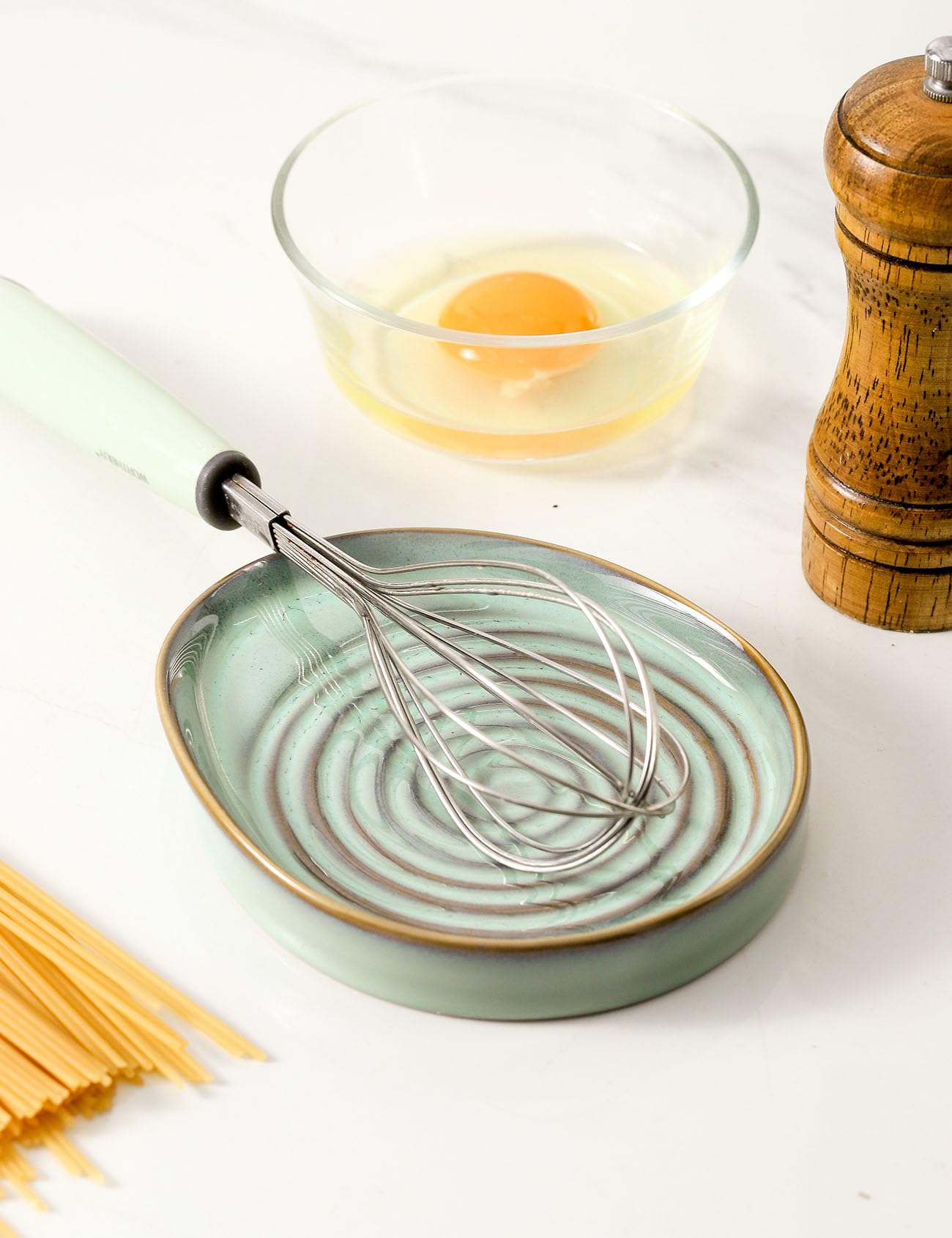 Seyatoo reposacucharas cerámico duradero, diseño práctico para cocinar con comodidad.