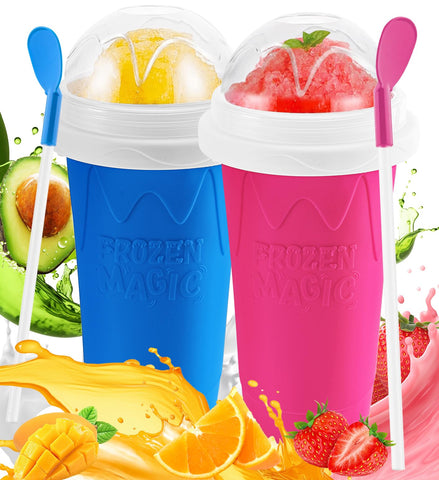 Sezau vaso congelado, frente azul-rosado, ideal para uso familiar.