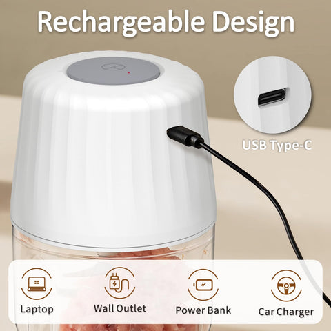SF SUNFUNY picadora sin cables, diseño compacto para llevar
