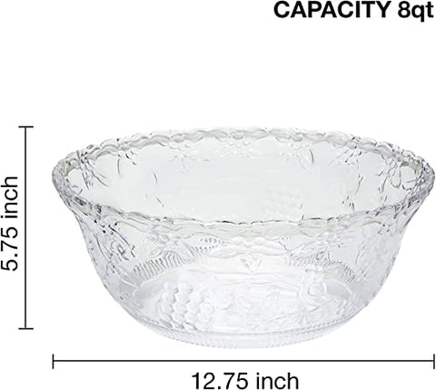 Ponchera plástica de 2 galones S.G Inc, perfecta para reuniones grandes