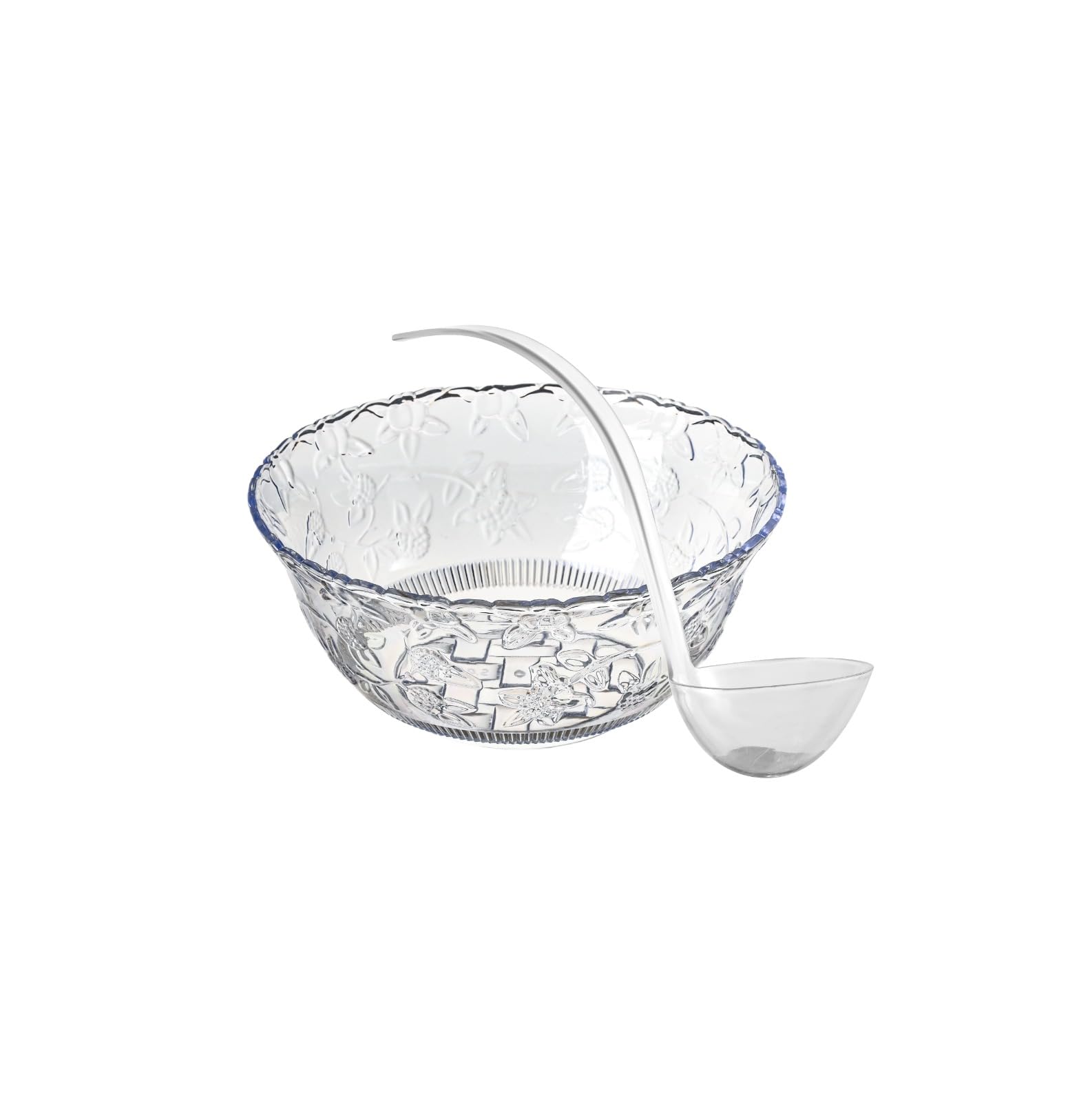 Ponchera plástica S.G Inc con bordado, ideal para servir ponche en fiestas