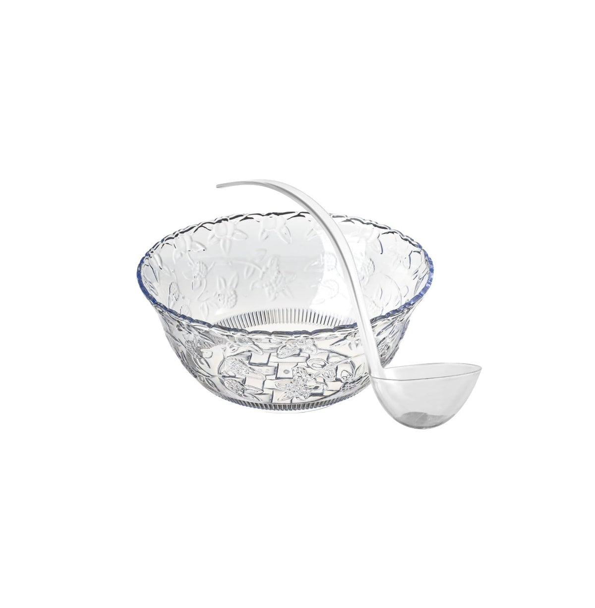 Ponchera plástica S.G Inc con bordado, ideal para servir ponche en fiestas