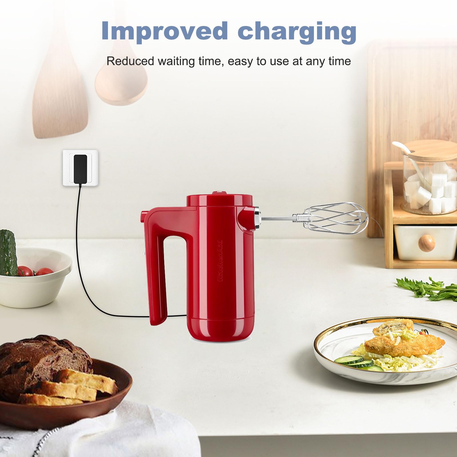 SGEOYPIL cargador para KitchenAid KHBBV83, solución de energía segura y eficiente