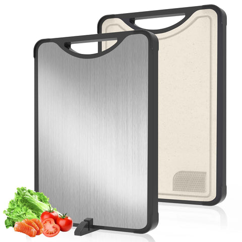 SGKBOP tabla de corte titanio doble lados frontal, superficie higiénica para comidas diarias.