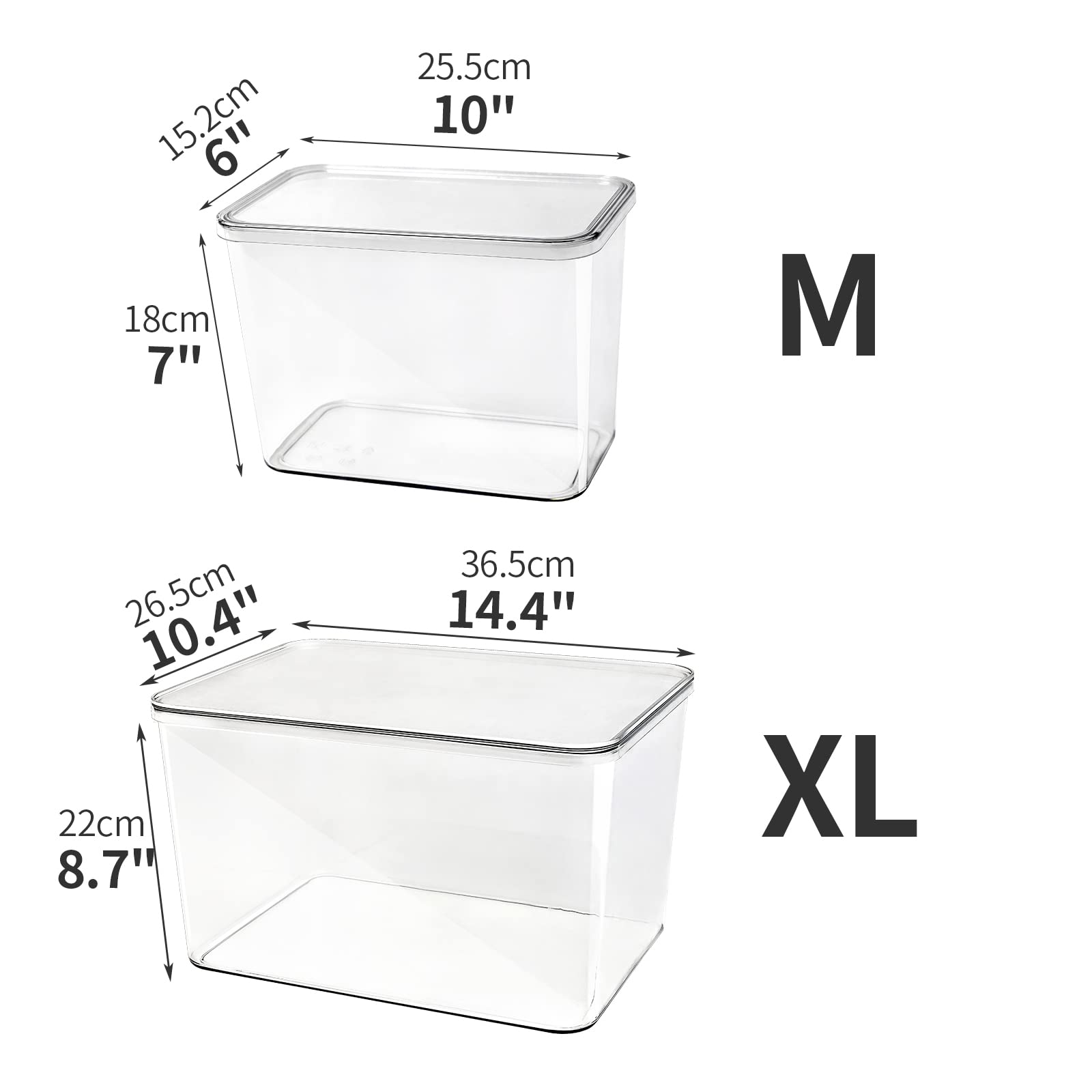 Dimensiones 3XL y 2M de Sgoostood para almacenar variados