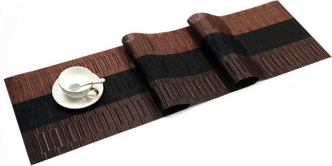 SHACOS camino de mesa vinilo lavable para interior exterior, limpieza rápida y uso diario