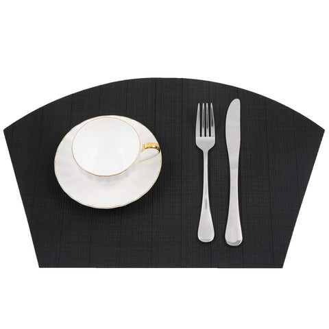 SHACOS manteles cuña negro, detalle tejido: acabado duradero y práctico.
