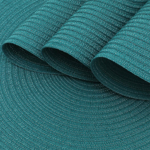 SHACOS manteles redondos verde azulado, fácil de limpiar con paño húmedo.
