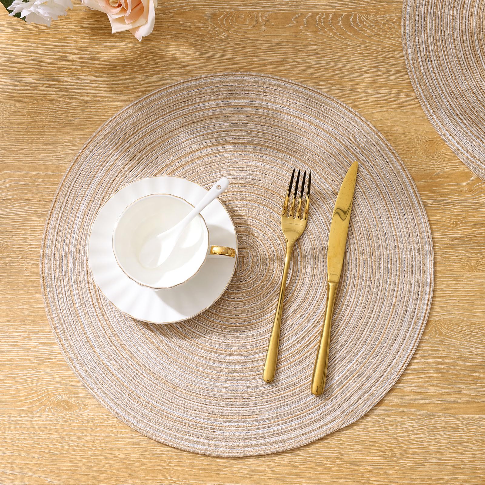 SHACOS manteles individuales resistentes al calor para vaso y plato