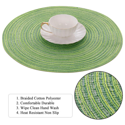 Manteles SHACOS verde-blanco para fiestas, fáciles de limpiar y almacenar.