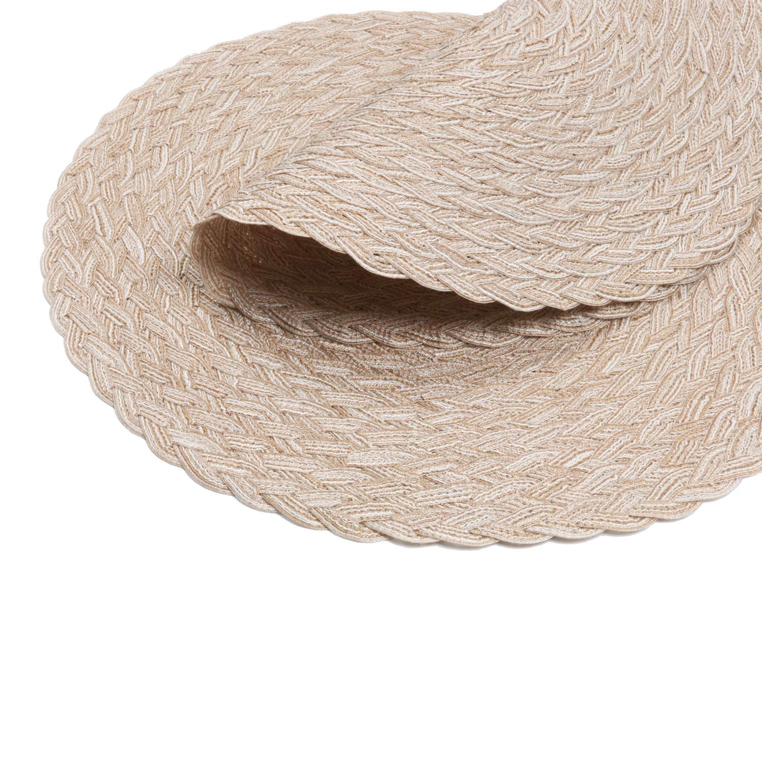 SHACOS mantel redondo beige: compatible con mesas rectangulares y ovaladas