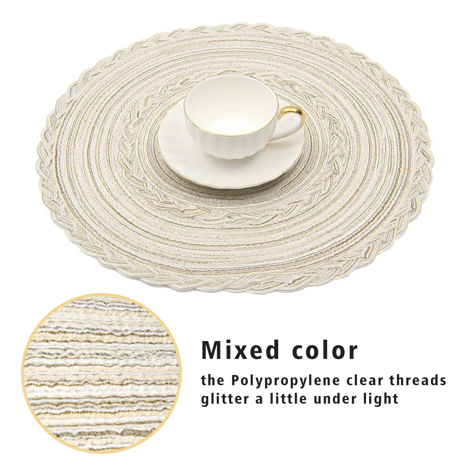 SHACOS manteles redondos marfil compatibles con decoraciones diversas, añaden estilo sin esfuerzo.