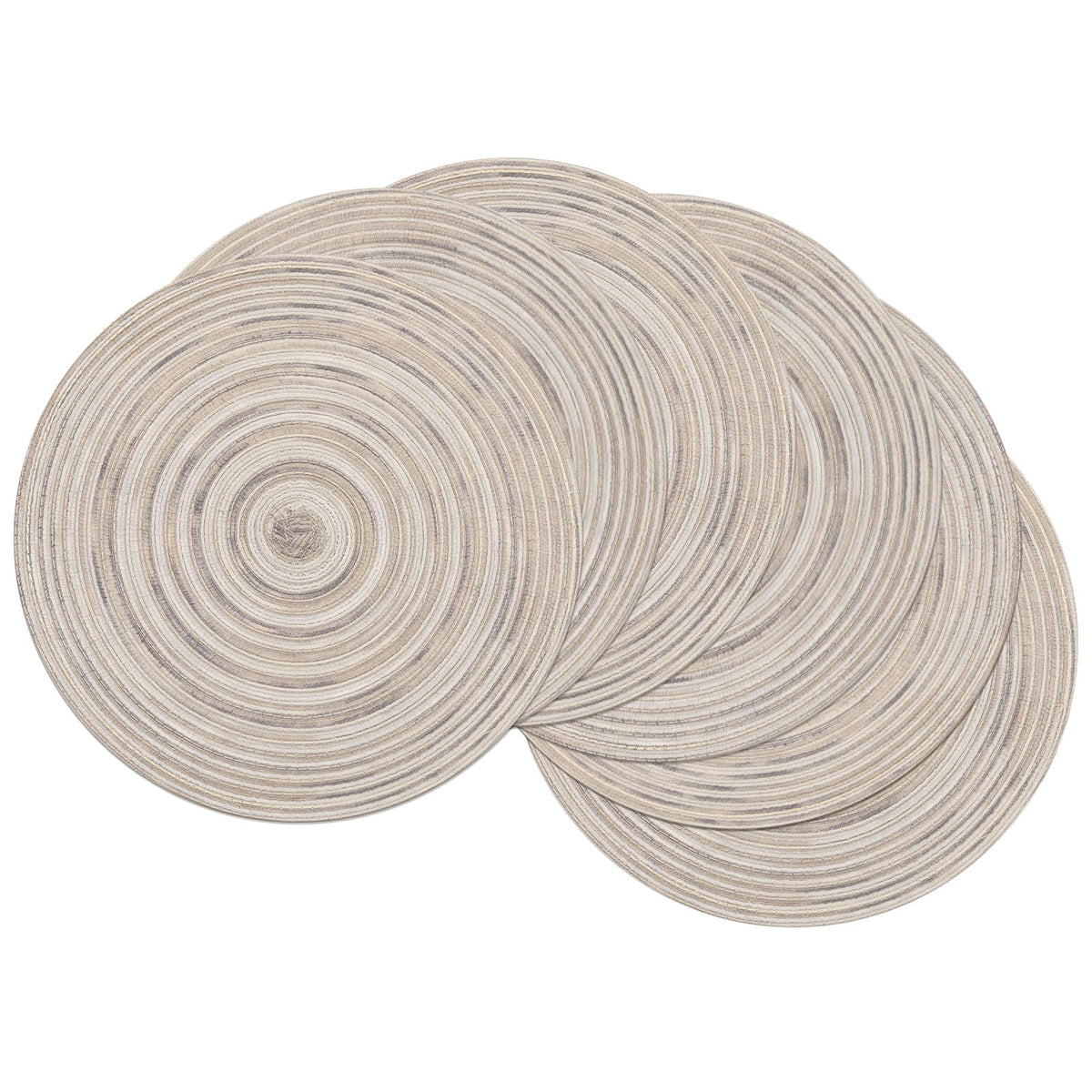 SHACOS manteles redondos 15p, frente: textura elegante para la mesa