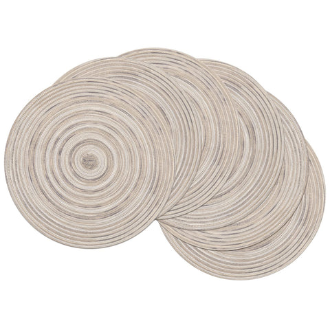 SHACOS manteles redondos 15p, frente: textura elegante para la mesa