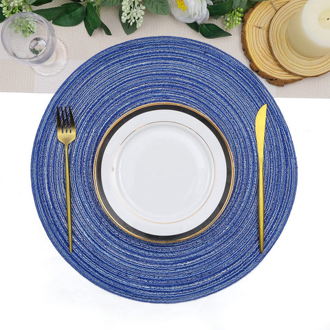SHACOS placemats redondos con brillo sutil bajo la luz