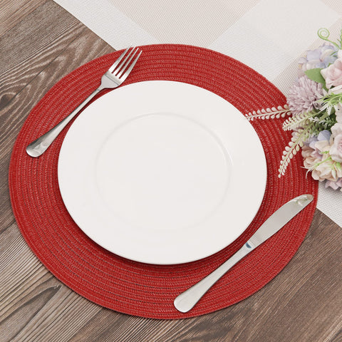 SHACOS posavasos redondos de 15 pulgadas textura lavable y duradera