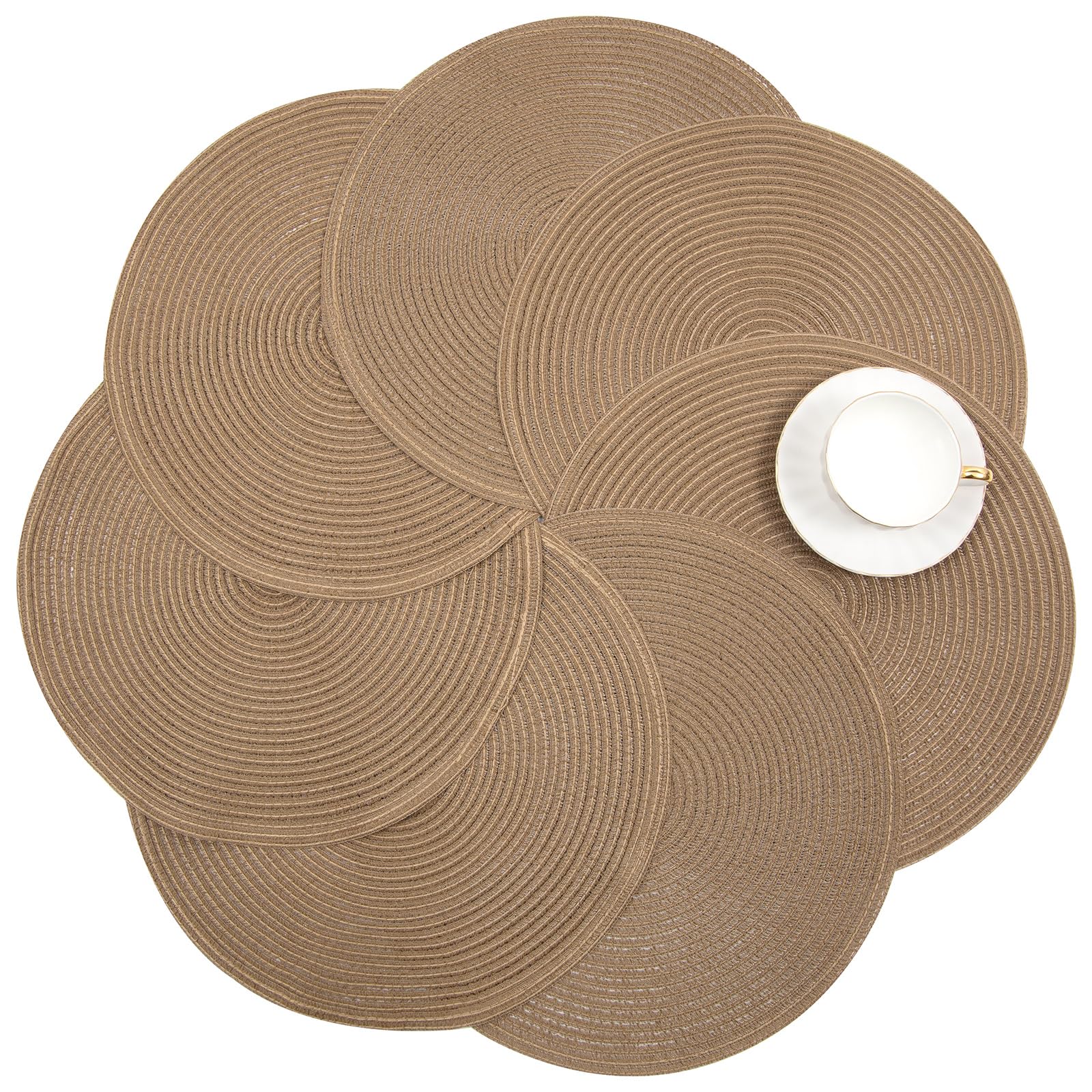 Para mesa de comedor, salvamanteles SHACOS de 15 pulgadas y limpieza fácil.