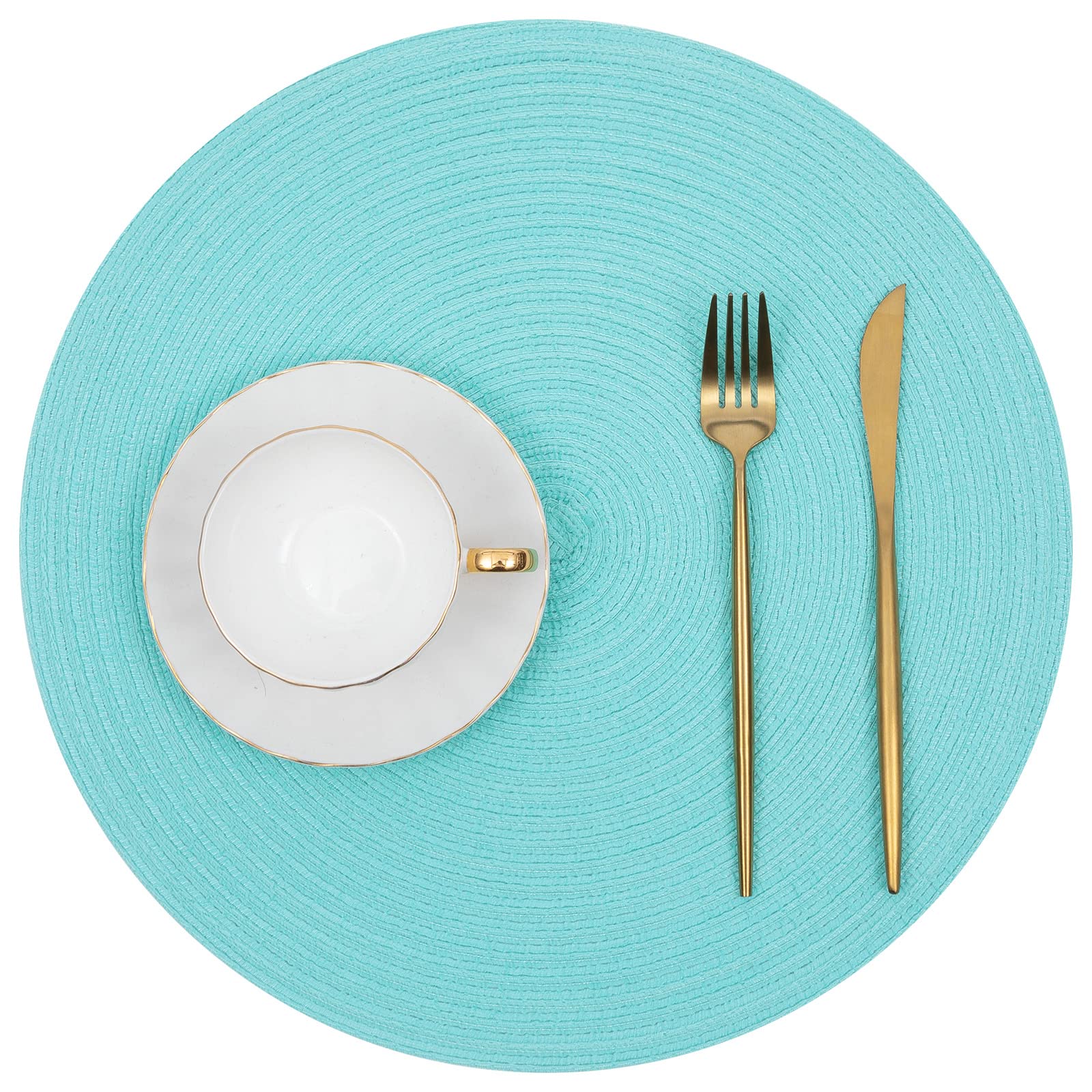 SHACOS salvamanteles Aqua, detalle trenzado, aspecto elegante y resistente.