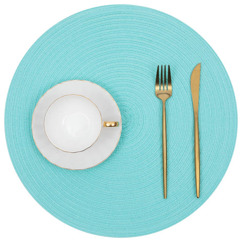 SHACOS salvamanteles Aqua, detalle trenzado, aspecto elegante y resistente.