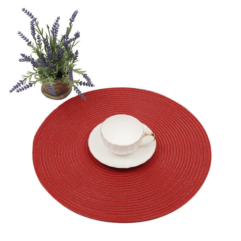 SHACOS salvamanteles redondo trenzado rojo ideal para regalos y eventos