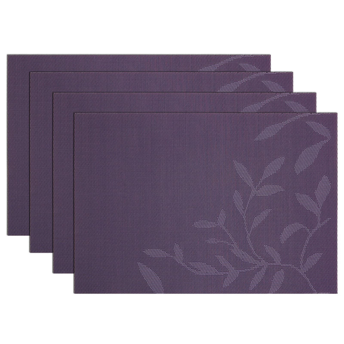 SHACOS salvamanteles hoja morada, primer plano de diseño elegante para proteger la mesa.