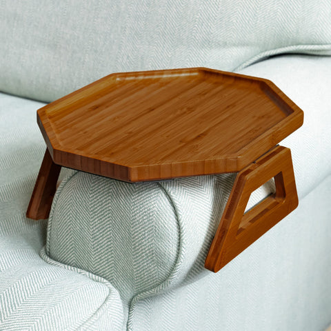 Shamrock Home: mesa brazo sofa acoplamiento plegable para bebidas y meriendas.