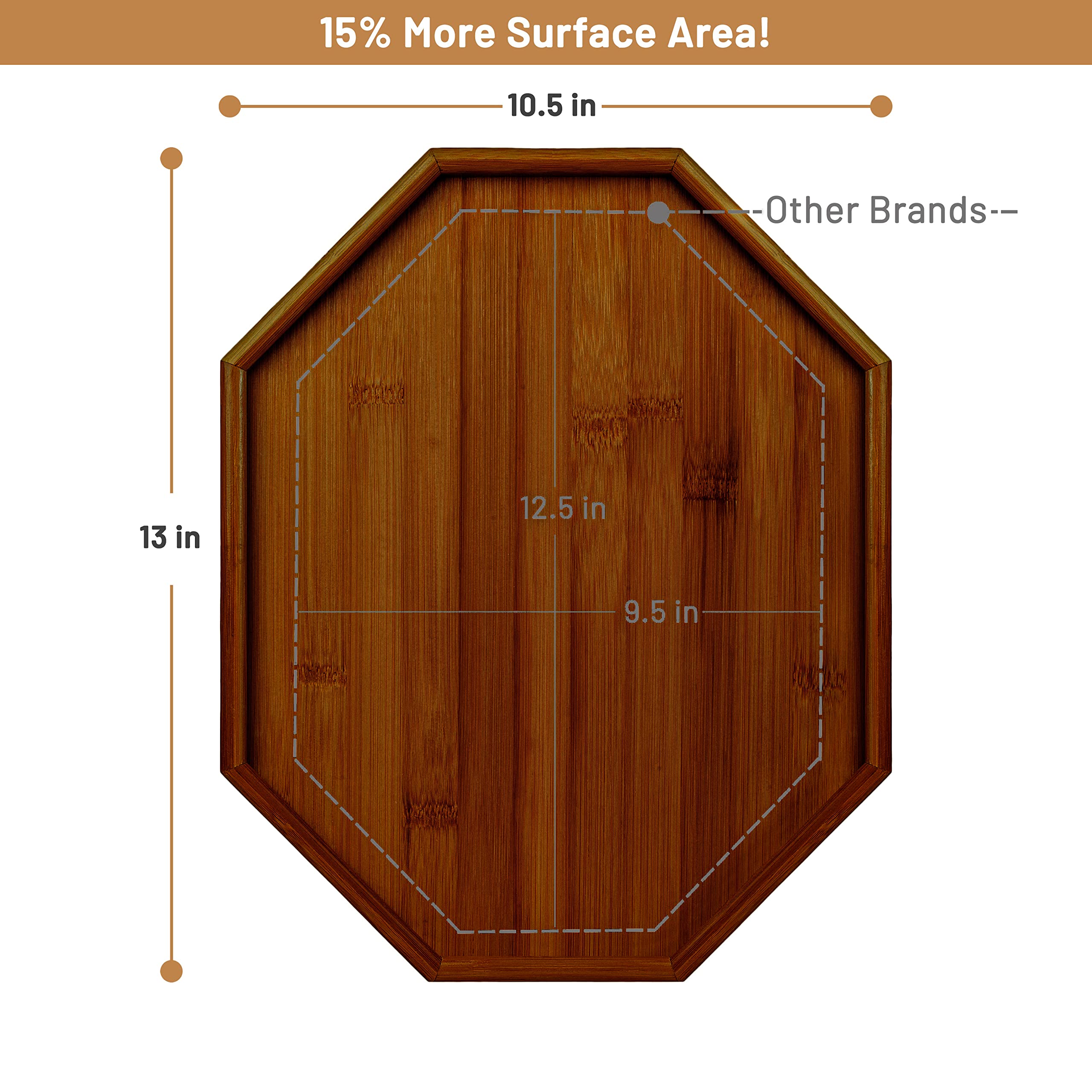 Shamrock Home: mesa lateral de bambú para sofá, perfecto para comer.