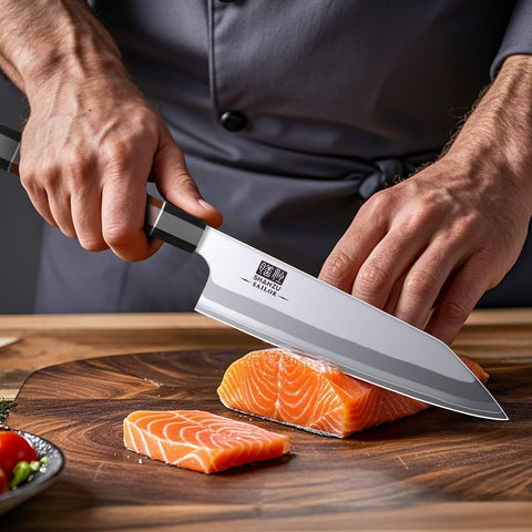 Cuchillo para sashimi SHAN ZU ofrece cortes suaves y consistentes.