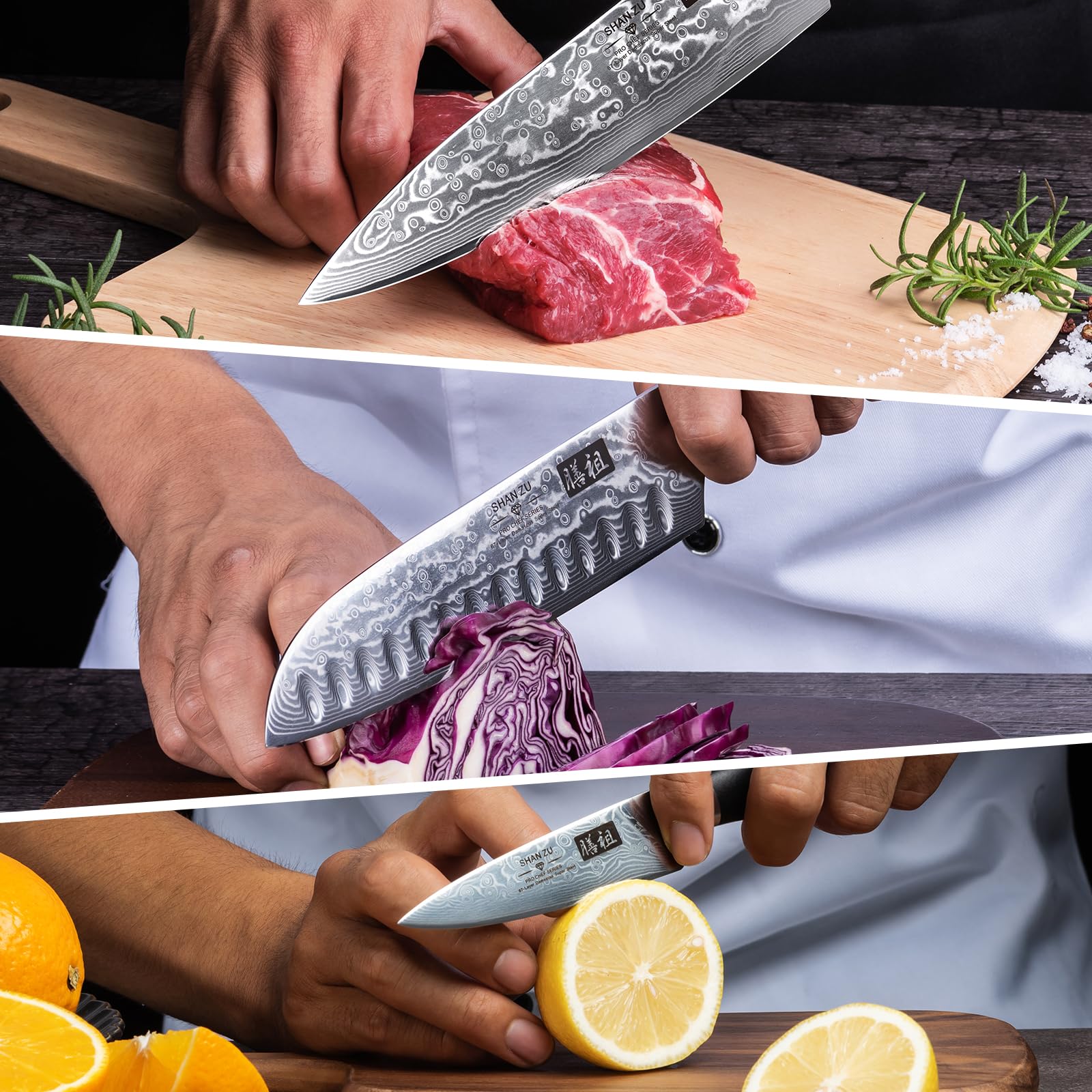 Corte de verduras SHAN ZU, hoja duradera y afilada para resultados precisos.