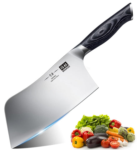 Cuchillo SHAN ZU de 7 pulgadas con filo preciso para cortar verduras.