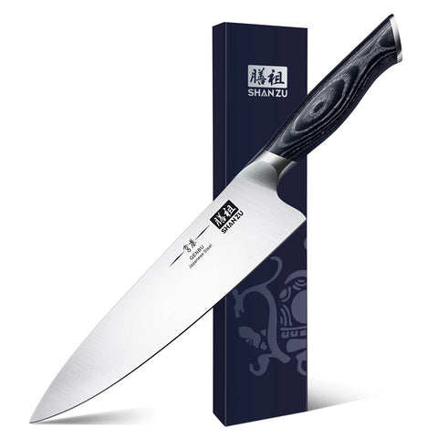 SHAN ZU cuchillo chef 8 pulgadas, hoja japonesa para cortes precisos en la cocina.