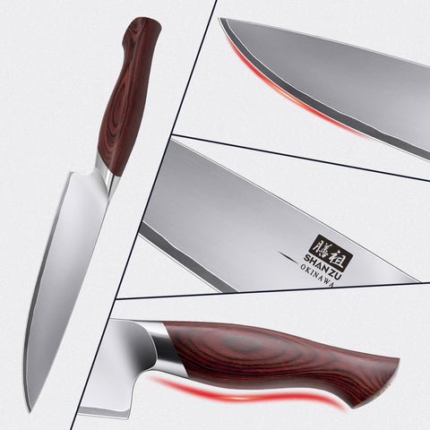 SHAN ZU cuchillo chef elegante, diseño moderno para aficionados y profesionales