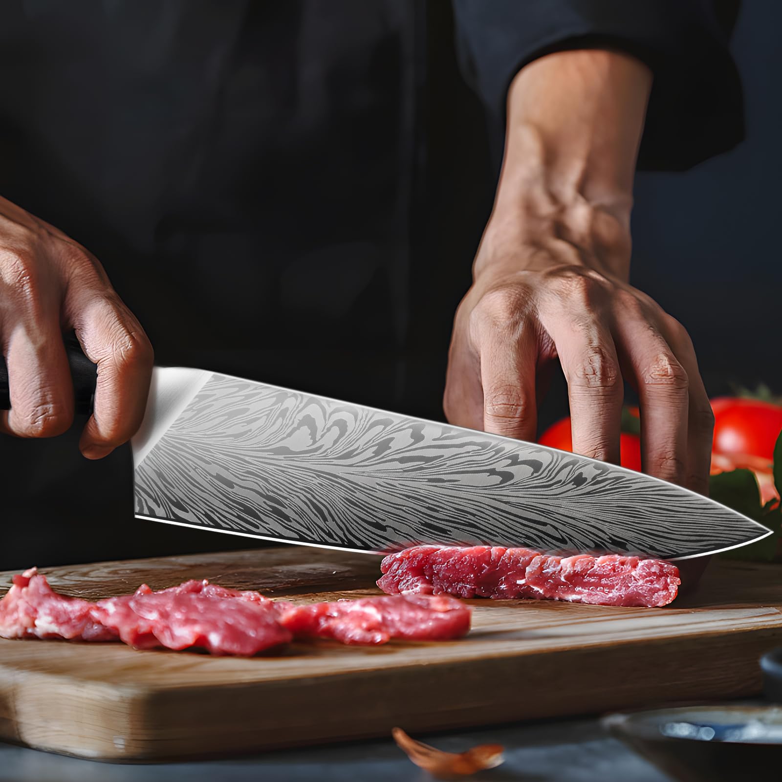 Cuchillo SHAN ZU para uso diario: picar, cortar y trocear verduras y carnes.