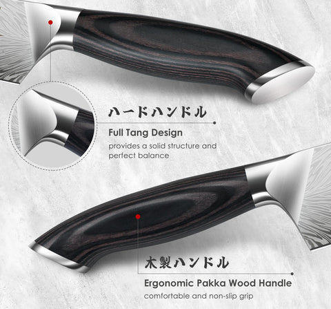 SHAN ZU cuchillo de pan 8 pulgadas corta panes crujientes con facilidad.