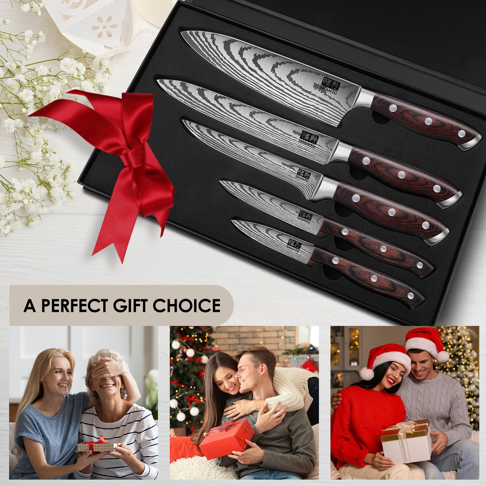 Cuchillo para carne SHAN ZU, filo estable para cortes uniformes.