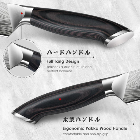 SHAN ZU cuchillo con grabado láser profesional en hoja para aspecto moderno.